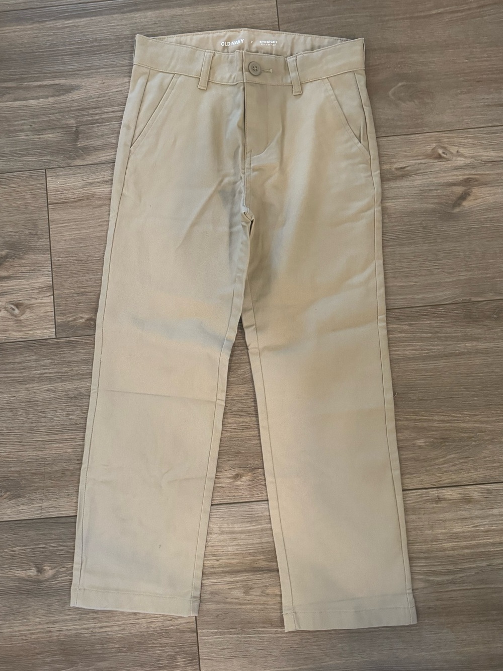 NWOT Old Navy Boys' Tan Straight-Leg Chino Pants size 7